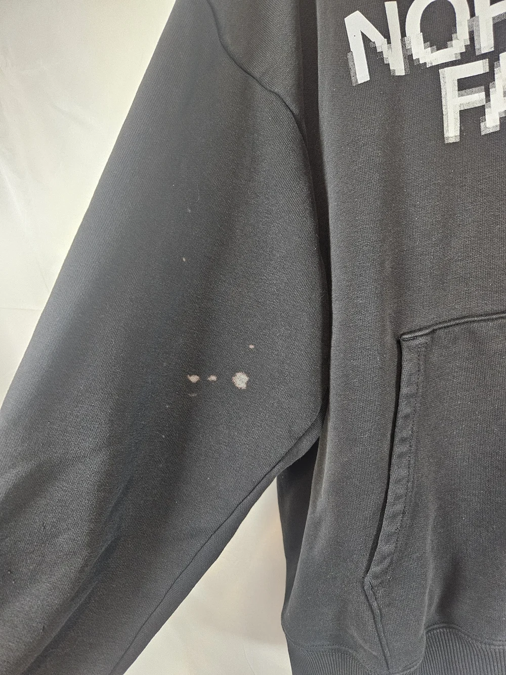 The North Face Men’s Black Crewneck Hoodie with White Logo